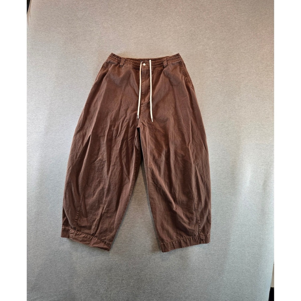 Urban Outfitters Balloon Pants Womens Medium Brown Cotton Relaxed Cropped Baggy